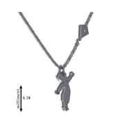 Collar Gemoro Mujer Bimbi in Oro blanco Diamante 0.01 Ct PB1680BIA - PB1680BIA